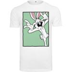 Pánske Tričká s krátkym rukávom merchcode bielej farby s krátkymi rukávmi s motívom Králikov útek Bugs Bunny 