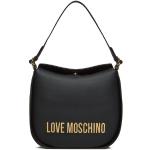 Dámske Designer Kožené kabelky Moschino Love Moschino čiernej farby z koženky v zľave 