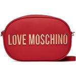 Dámske Designer Crossbody kabelky Moschino Love Moschino červenej farby z koženky v zľave 
