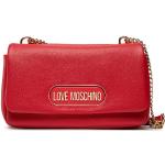 Dámske Designer Kožené kabelky Moschino Love Moschino červenej farby z koženky v zľave 