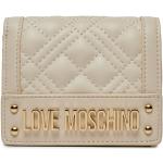Dámske Designer Malé peňaženky Moschino Love Moschino béžovej farby z koženky v zľave 