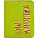Dámske Designer Malé peňaženky Moschino Love Moschino zelenej farby z koženky v zľave 