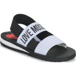 Dámske Designer Kožené sandále Moschino Love Moschino čiernej farby vo veľkosti 39 na leto 