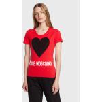 Dámske Designer Polo tričká Moschino Love Moschino červenej farby z bavlny vo veľkosti M v zľave 