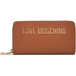 Dámske Designer Luxusné peňaženky Moschino Love Moschino hnedej farby z koženky v zľave 