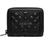 Dámske Designer Luxusné peňaženky Moschino Love Moschino čiernej farby z koženky v zľave 