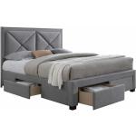 Dvojlôžkové postele Kondela sivej farby v modernom štýle s prešívaným vzorom z dreva v zľave 