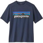 Pánske Tričká s krátkym rukávom Patagonia modrej farby udržateľná móda 