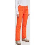 Dámske Lyžiarske nohavice Descente nepremokavé oranžovej farby z nylonu 