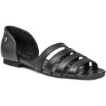 Dámske Kožené sandále maciejka čiernej farby vo veľkosti 37 v zľave na leto 