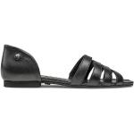 Dámske Kožené sandále maciejka čiernej farby vo veľkosti 37 v zľave na leto 