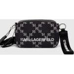Designer Malé kabelky Karl Lagerfeld čiernej farby z bavlny Vegan v zľave udržateľná móda 