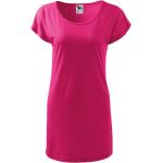 Dámske Tričkové šaty Malfini purpurovej farby vo veľkosti XXL s oválnym výstrihom 