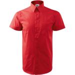 MALFINI Pánska košeľa s krátkym rukávom Chic - Červená | L