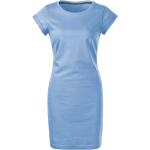 Dámske Letné šaty Malfini nebesky modrej farby z bavlny 