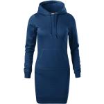 Dámske Šaty s dlhým rukávom Malfini polnočno modrej farby z bavlny vo veľkosti XXL s dlhými rukávmi 