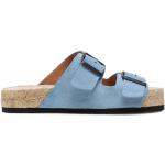 Dámske Kožené sandále Manebí modrej farby vo veľkosti 35 v zľave na leto 
