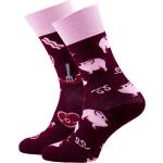 Many Mornings Veselé vzorované ponožky Piggy Tales ružové veľ. 35-38