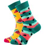 Many Mornings Veselé vzorované ponožky Watermelon Splash zelené veľ. 35-38