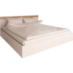 Dvojlôžkové postele Kondela bielej farby z dubového dreva v zľave 