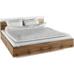 Dvojlôžkové postele Kondela hnedej farby z dubového dreva 