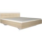 Dvojlôžkové postele Kondela hnedej farby z dubového dreva 