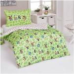 Detské posteľné súpravy zelenej farby so zábavným motívom z bavlny 140x200 s motívom Krtko 