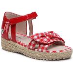 Dievčenské Kožené sandále Mayoral červenej farby z koženky vo veľkosti 27 v zľave na leto 