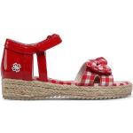 Dievčenské Kožené sandále Mayoral červenej farby z koženky vo veľkosti 29 v zľave na leto 