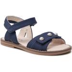 Dievčenské Kožené sandále Mayoral tmavo modrej farby z koženky vo veľkosti 27 v zľave na leto 