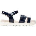 Dievčenské Kožené sandále Mayoral tmavo modrej farby z koženky vo veľkosti 35 na leto 