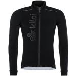 Pánske Cyklistické bundy kilpi čiernej farby z polyesteru s dlhými rukávmi v zľave na jar 