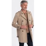 Pánske Jarné kabáty Ombre Clothing tmavo béžovej farby z polyesteru udržateľná móda 