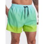 Men's ombre effect swim shorts - light turquoise V19 OM-SRBS-0125