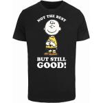 Tričká s krátkym rukávom merchcode čiernej farby s motívom Snoopy Charlie Brown udržateľná móda 