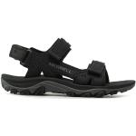 Pánske Kožené sandále Merrell čiernej farby v športovom štýle z koženky vo veľkosti 44 na leto 