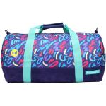 Pánske Cestovné tašky Mi Pac tmavo fialovej farby s vyšívaným vzorom z polyesteru na zips objem 26 l 