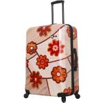 Veľké cestovné kufre mia toro hnedej farby s kvetinovým vzorom integrovaný zámok objem 123 l 
