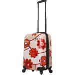 Malé cestovné kufre mia toro hnedej farby s kvetinovým vzorom integrovaný zámok objem 39 l 