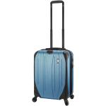 Malé cestovné kufre mia toro modrej farby v elegantnom štýle z plastu integrovaný zámok objem 37 l 