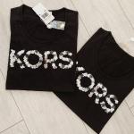 Dámske Designer Polo tričká Michael Kors čiernej farby z bavlny v zľave 
