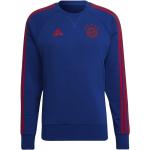 Pánska Jesenná móda adidas modrej farby z bavlny s motívom FC Bayern na zimu 