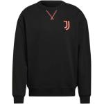 Pánska Jesenná móda adidas čiernej farby z bavlny s motívom Juventus na zimu 