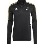 Pánske Mikiny na zips adidas čiernej farby z polyesteru s motívom Juventus na zimu 