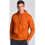 Pánska Jesenná móda Gant oranžovej farby z tričkoviny vo veľkosti 5 XL s kapucňou na zimu 