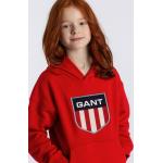 Chlapčenské Detské mikiny Gant Shield červenej farby v retro štýle z bavlny do 8 rokov 