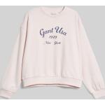Dievčenské Detské mikiny Gant ružovej farby z bavlny do 10 rokov s okrúhlym výstrihom 