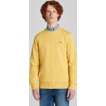 Pánska Jesenná móda Gant Shield žltej farby z tričkoviny vo veľkosti XS s okrúhlym výstrihom na zimu 