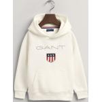 Dievčenské Detské mikiny Gant Shield bielej farby z bavlny do 6 rokov 