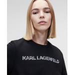 Dámska Designer Jesenná móda Karl Lagerfeld BIO čiernej farby so zebrovým vzorom na zimu udržateľná móda 